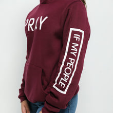 Load image into Gallery viewer, If My People Logo Hoodie - Maroon
