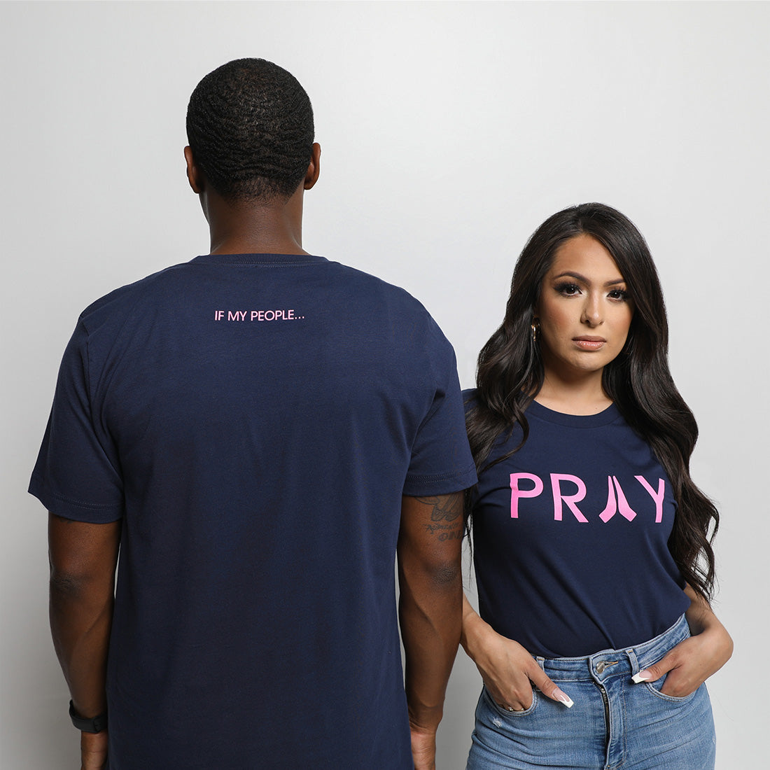 If My People Logo Tee - Navy/Pink – The Prayer Movement